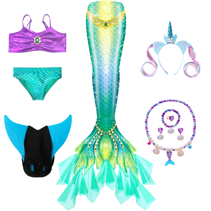 Swim Fins - Disfraz de Sirena para Niña, Cola