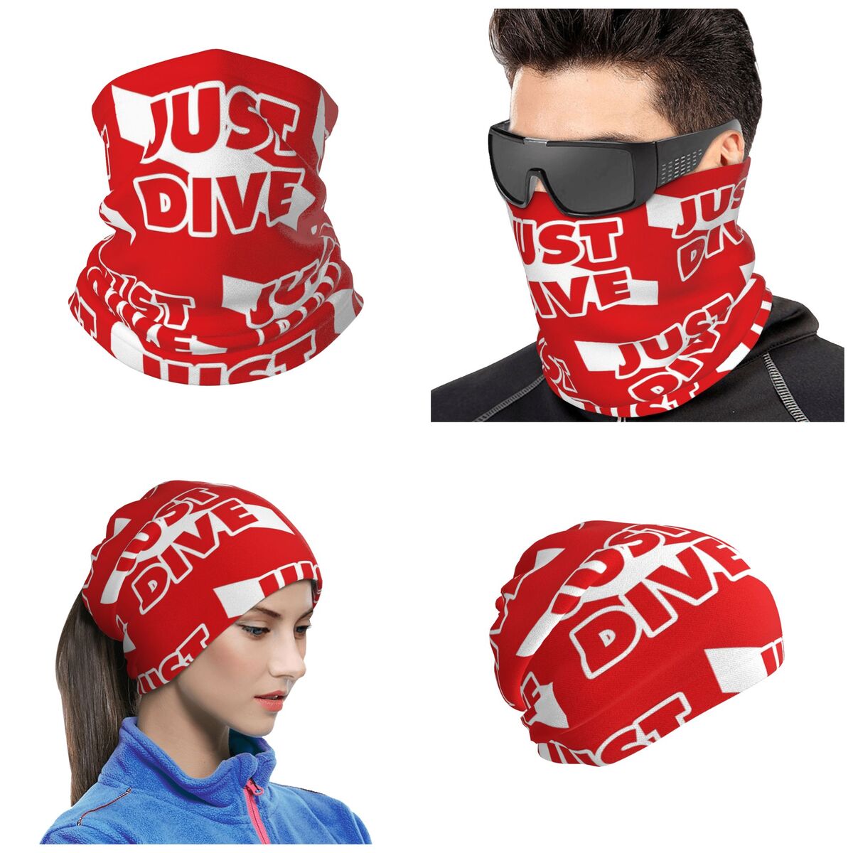 Diving Mask - Bandana con estampado de bandera de