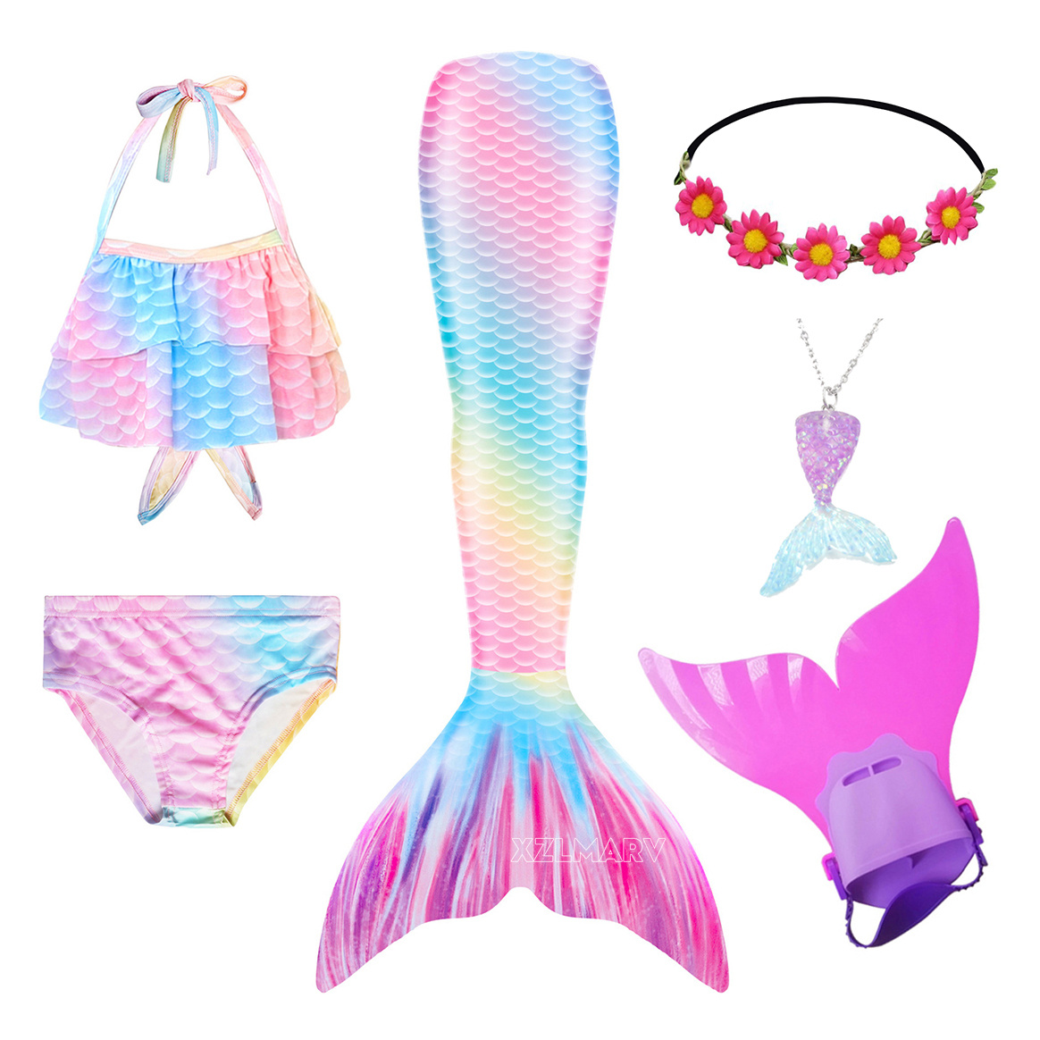 Traje de baño de cola de siren - Flippers Swimming reseña y precio