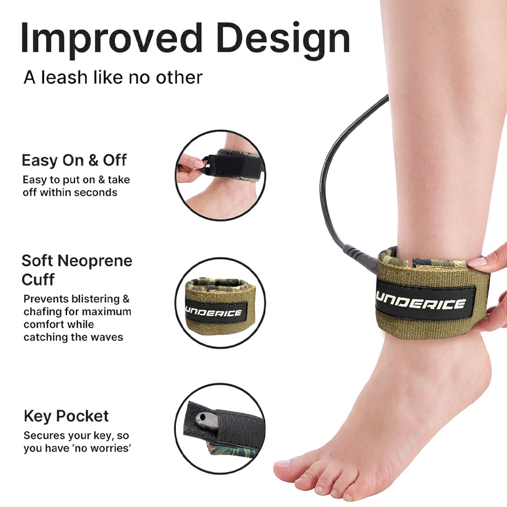 Correa de seguridad UICE para  - Surfboard Leash reseña y precio